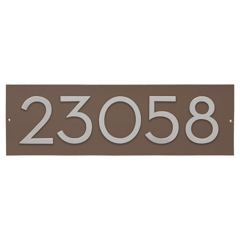 Rectangle Wall Plaque, Sand/Brushed Aluminum, Yes