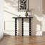 Console demi-cercle en bois massif noir-2110915080