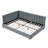 Full Size Upholstered Tufted Bed Frame, Sofa Bed Frame with Comfortable Backrest and Armrests, Full Size Bed for Bedroom, Living Room-115293788