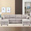 Canapé modulaire rembourré avec repose-pieds réversible Toxi-850920316