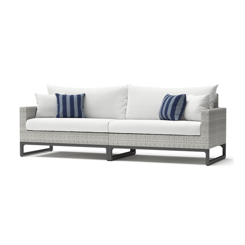 Sameko Outdoor 4 - Piece Conversation Set, Gray, Cast Coral Sunbrella® Plainweave