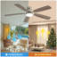 Ventilateur de plafond 52 pouces avec lumière à DEL à intensité variable, 6 vitesses, 5 pales, moteur à courant continu pour l'intérieur-232615496-232615497