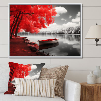 Red Lake Dockside Serenity - Lake House Cottage, reproduction d'art