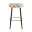 Ensemble de 2 tabourets de bar à hauteur de comptoir, tabourets de cuisine en polyuréthane revêtus de tabourets de 24 po de hauteur avec repose-pieds doré pour îlot de cuisine, bar, balcon, maison, feuilles d'or, velours-1501359263
