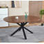 Table extensible polyvalente en panneau de fibres à densité moyenne pour les repas, le bureau et le café avec des pieds en métal stables et un assemblage facile