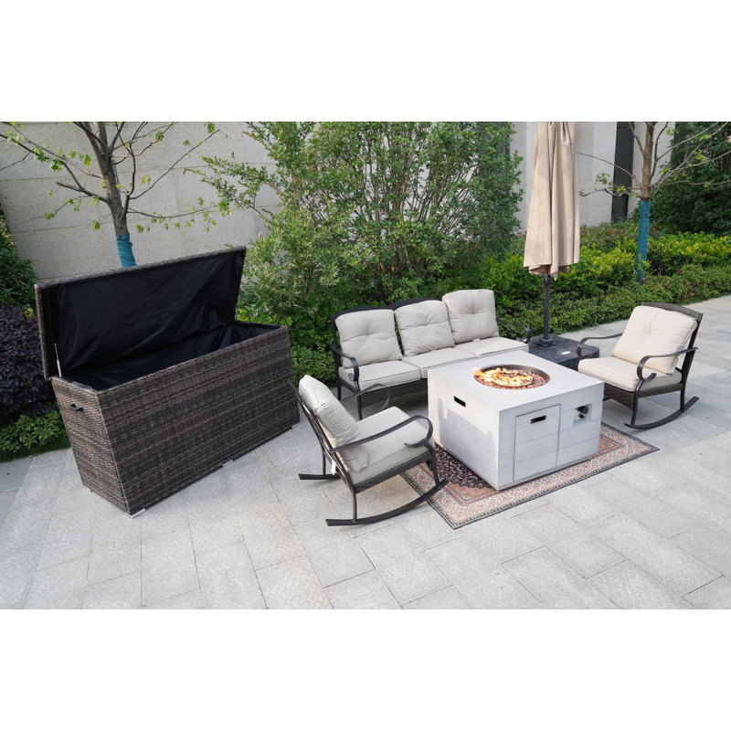 Amairany 5 - Person Patio Conversation Set with Cushions