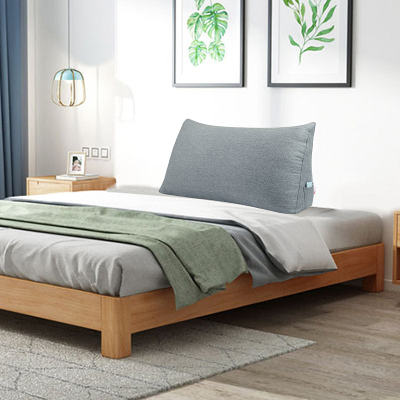 Triangular Headboard Back Support Wedge Reading Pillow for Bed Rest, 20" X 39"