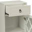 Table d'appoint blanche avec tiroir et porte