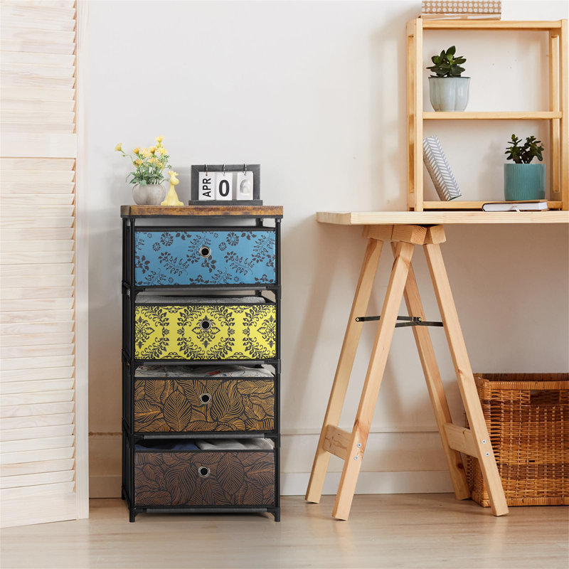 Ronni Metal 42cm W 4 - Drawer Chest of Drawers