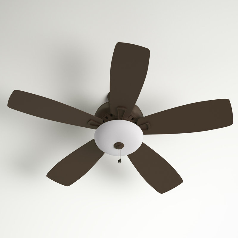 Ventilateur de plafond standard à 5 pales de 52 po avec chaîne de traction et ensemble d'éclairage inclus 