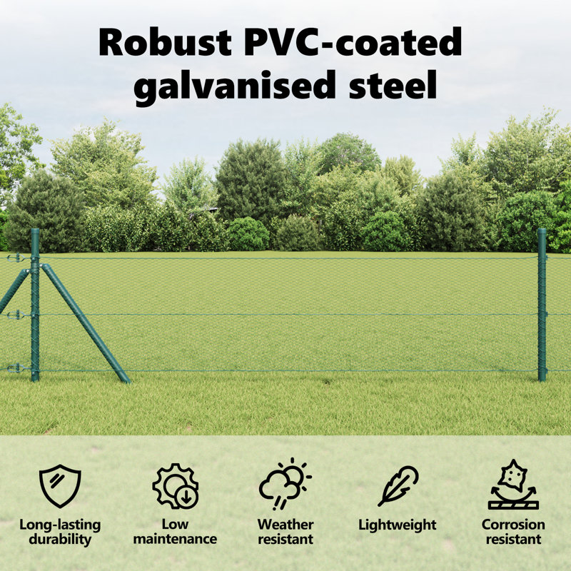 10000.01 cm W Steel Border Fencing