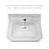 Whitehaus Collection 23" Console with Integrated Rectangular Bowl, Brass Leg Support and Side Towel Bar