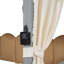 Lit simple allongé avec toit arqué et bande lumineuse-885720652