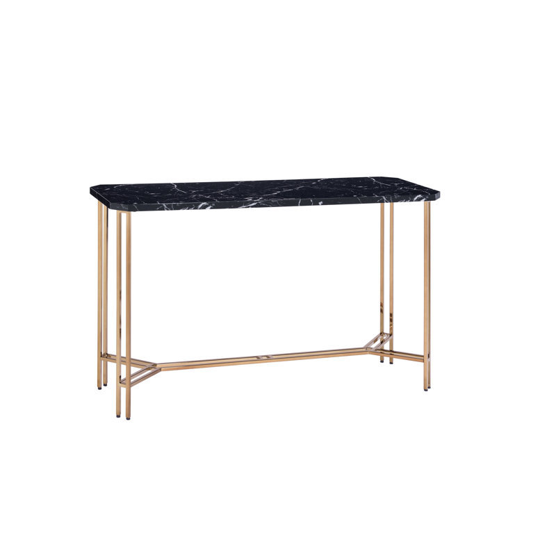 Walter - Brass Inlay Sofa Table - Brown