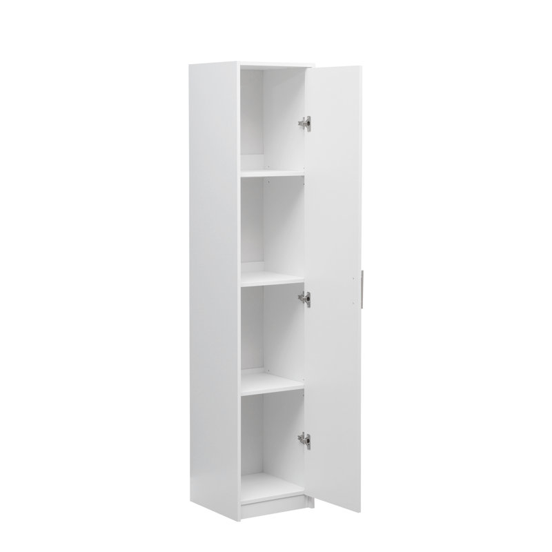 Tall Storage Cabinet, 180cm White Wood
