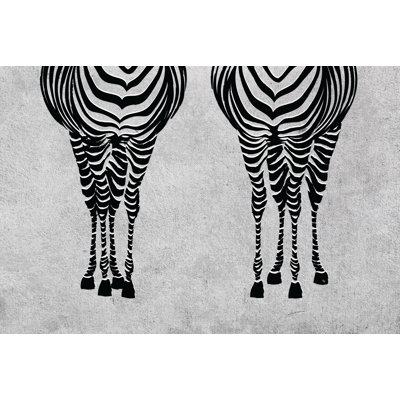 Zebras 1 Piece Wrapped Canvas Wall Art