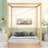 Canopy Bed,Platform Bed with Support Legs,Bed Frame-1553511773-1553511772
