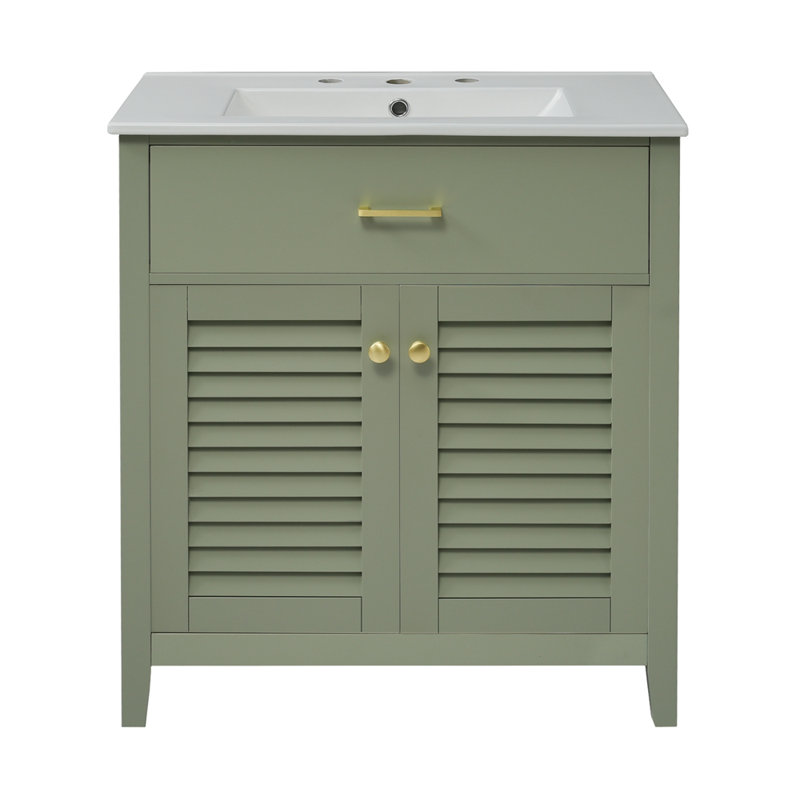30-Inch Bathroom Vanity with Ceramic Sink Combination