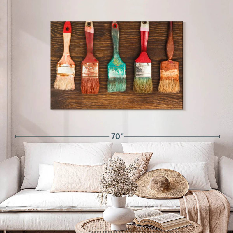 Old Paint Brushes, 30" H x 45" W