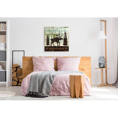 «Simple Living Moose» par Michael Mullan, art mural en verre acrylique