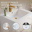 Meuble-lavabo mural 24 po avec lavabo, meuble de rangement flottant pour salle de bain avec comptoir en résine de pierre et tiroirs à fermeture en douceur-117193936