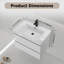 Ensemble de meuble-lavabo mural 29,5 "avec lavabo et deux tiroirs (robinet non inclus), entièrement assemblé-247960321-247960326