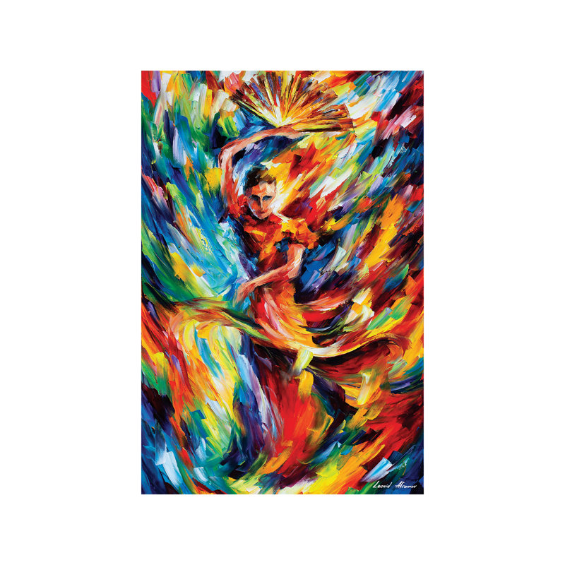 Flamenco by Leonid Afremov - Wrapped Canvas Print, 152.5 cm H x 101.5 cm W