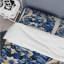 Ensemble de housse de couette V cobalt bleu et blanc à motif floral victorien-78168761