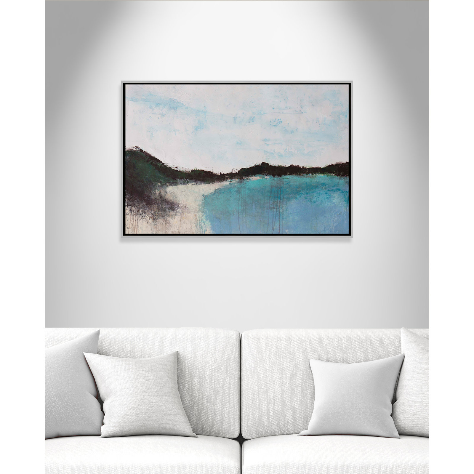 Mountainside Lakeview III Print, 25.5'' H x 37.5'' W x 2'' D, Silver Framed