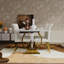 Ensemble de table de salle à manger 5 pièces de luxe blanc et doré avec 4 chaises en cuir blanches-819436152-819436158-819436155