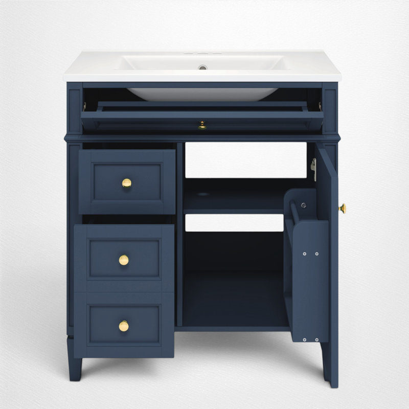 30" Single Bathroom Vanity Set, Blue