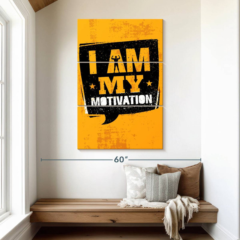 Tergel «I Am My Motivation», typographie, H 50 po x l 32 po