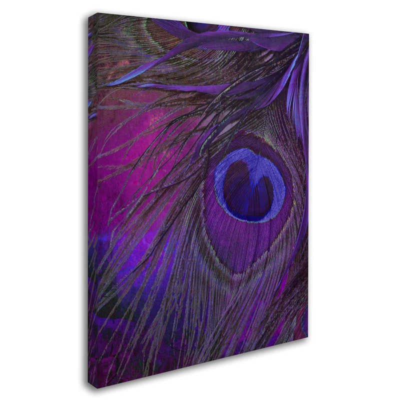 «Peacock Candy IV» par Jadaya, impression sur toile tendue, H 47 po x l 35 po x P 2 po
