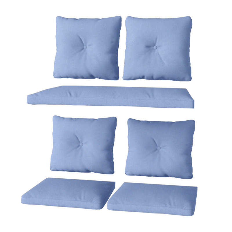 Ensemble de coussins de remplacement 7 pièces, Bleu clair