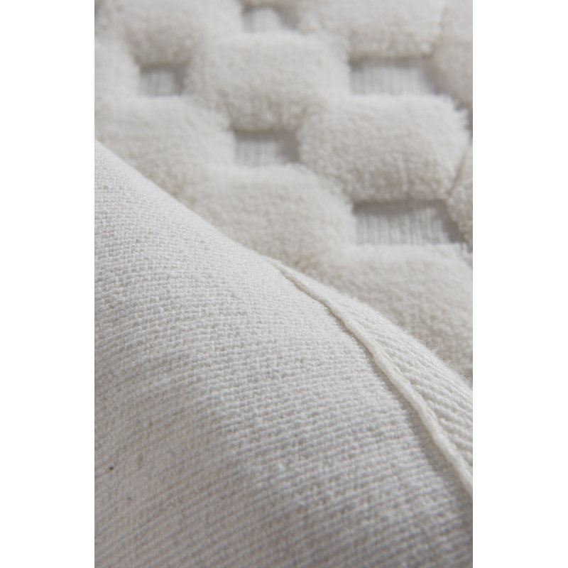 Yazan 2-Piece Set Rectangle Bath Mat, Ecru