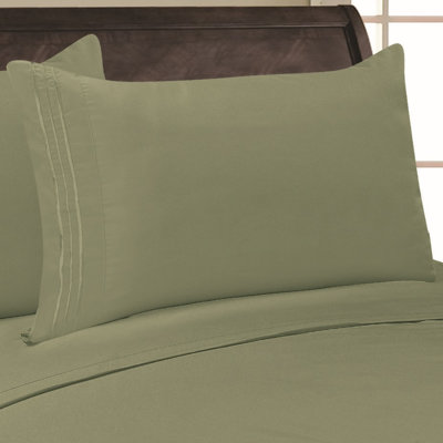  Embossed Stripe Brushed Microfiber Pillowcase Set