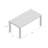 Bronius Rectangular Acacia Solid Wood Outdoor Dining Table , 69 " W 35 " D
