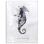 Monogramme de l'hippocampe noir - reproduction sur toile-29491451