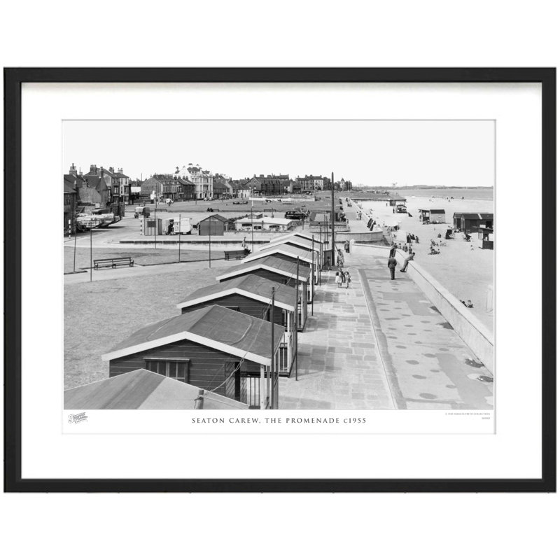 Seaton Carew, The Promenade C1955 - Single Picture Frame Print, 45cm H x 60cm W x 2.3cm D