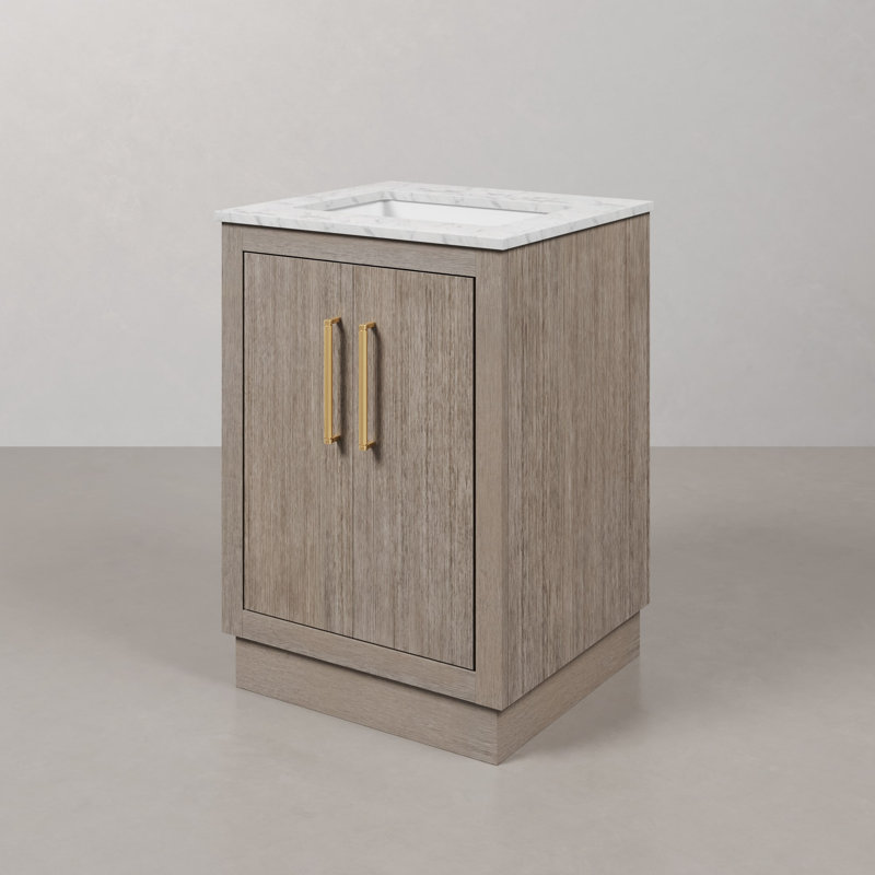Hugo 24'' W Single Vanity, Satin Gold