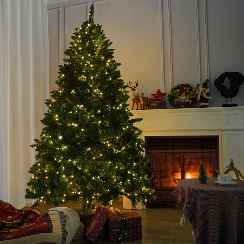 Artificial Christmas Tree, 6.96 ft, Pre-Lit