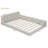 White Queen Size Bed With Two Integrated Reading Lights - Platform Cozy For Work-458998985