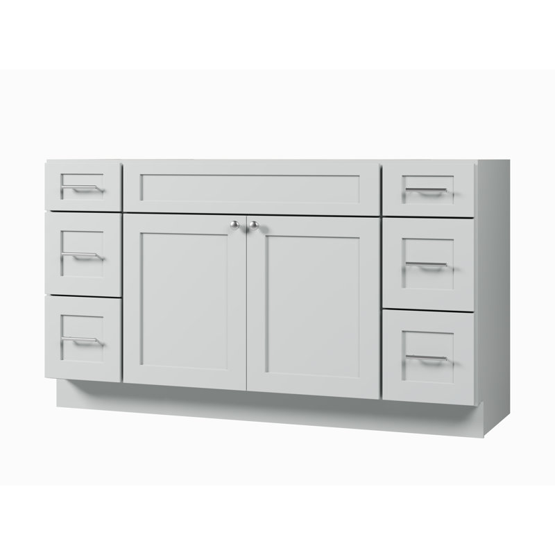 Base de meuble-lavabo simple 60 po Disar, Gris