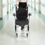 Fauteuil roulant pliable en acier au carbone, fauteuil de voyage léger avec double frein et poignée réglable pour adultes et aînés