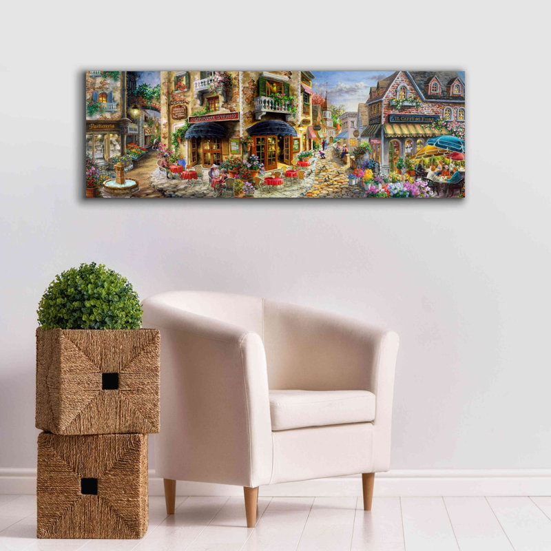 «Late Af après-midi en Italie» par Nicky Boehme, art mural sur toile, H 20 po x l 60 po x P 1,5 po