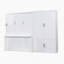 Grand lit escamotable avec placard, blanc