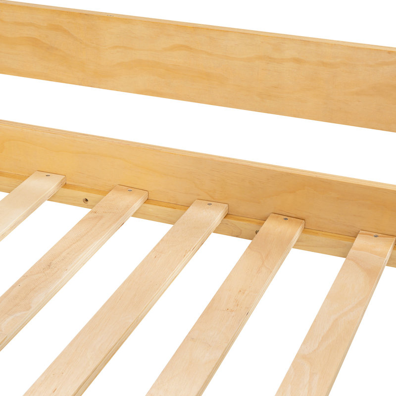 Lit superposé simple en bois massif avec tente - Design de chambre à coucher attrayant