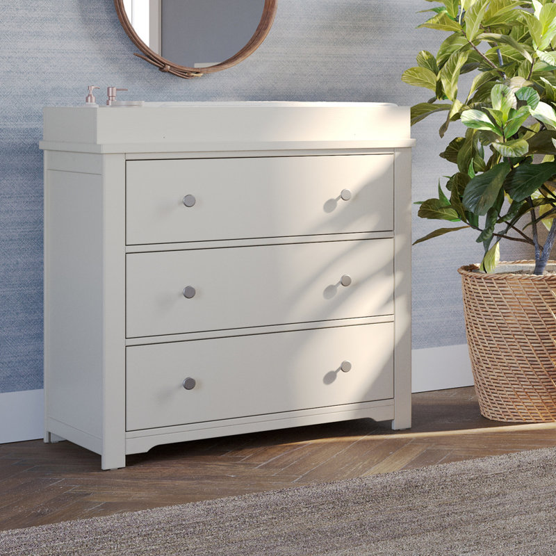 Harmony 3-Drawer Changing Table Dresser, Brushed Cotton