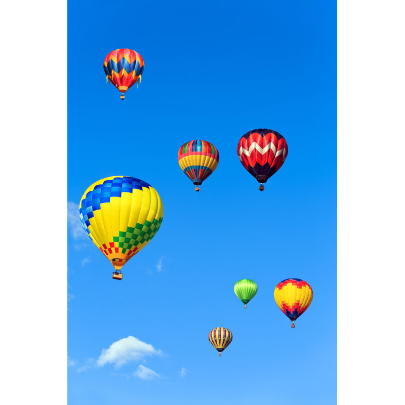 Colored Hot Air Balloons by MariuszBlach - Wrapped Canvas Print, 122cm H x 81cm W