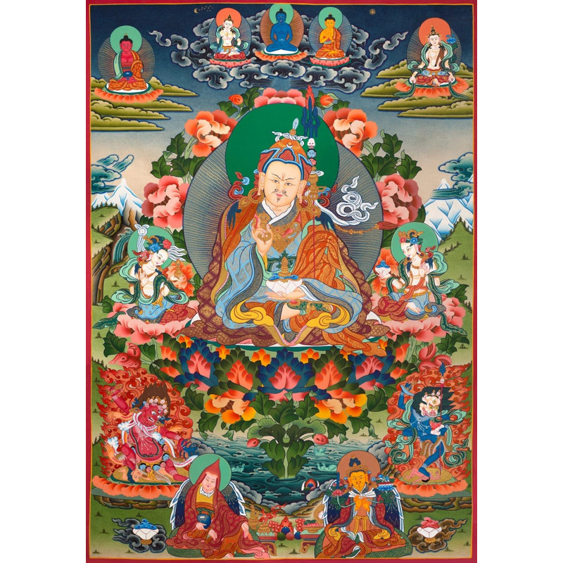 Gourou Padmasambhava Thangka (Thangka sans brocart)